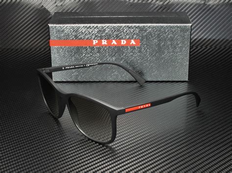 prada linea rossa ps01ts|Prada PS 01TS DG00A7 Black Rubber Plastic Rectangle .